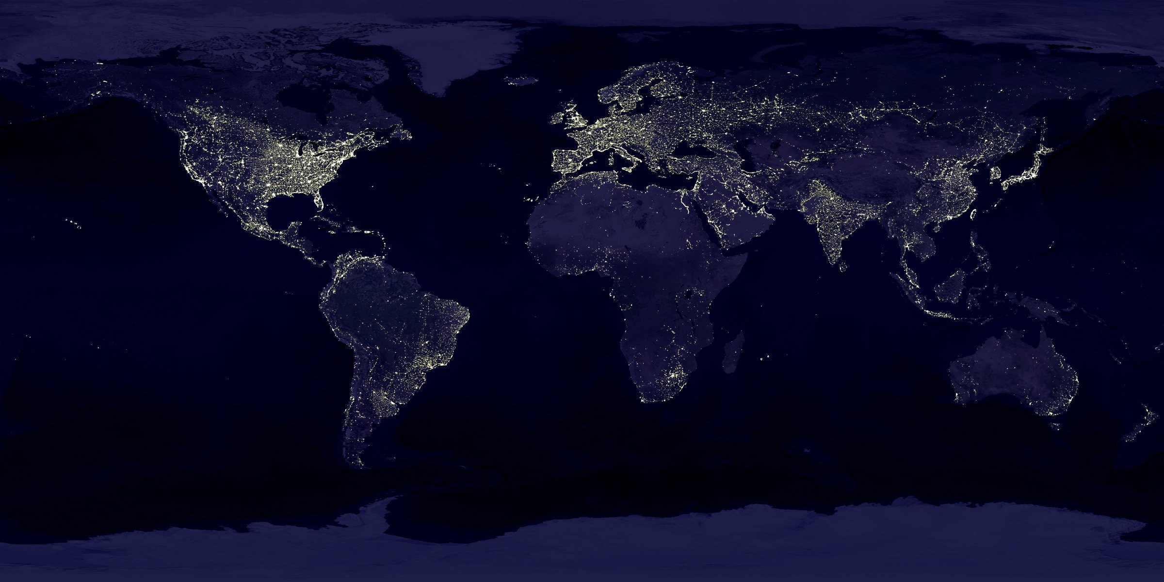 Global Network - Earth at night